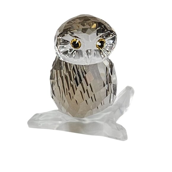 Swarovski Crystal Owl Figurine Medium Brown #1003326 Austria - Picture 1 of 8